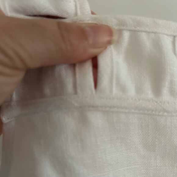 Madewell Women's Embroidered Tank Dress Linen White Square Neck Size 00 NEW Flaw - Picture 4 of 11